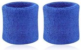 *** Set van 2 stuks - Zweetbandjes pols - Zweetbanden - Unisex - Kobalt Blauw - Zweetbanden - Unisex - Set van 2 stuks - van Heble® ***