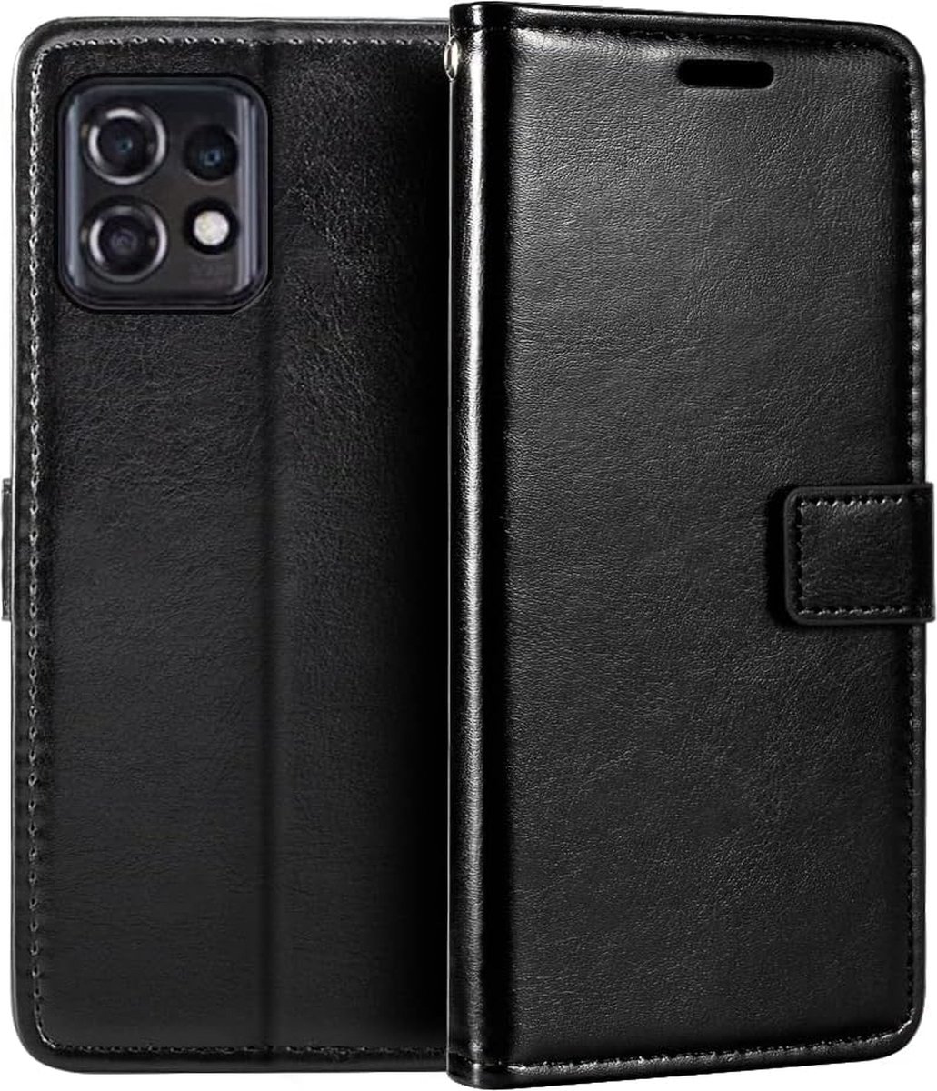 Portemonnee Book Case Hoesje Geschikt voor: Motorola Moto Edge 40 Pro - Zwart