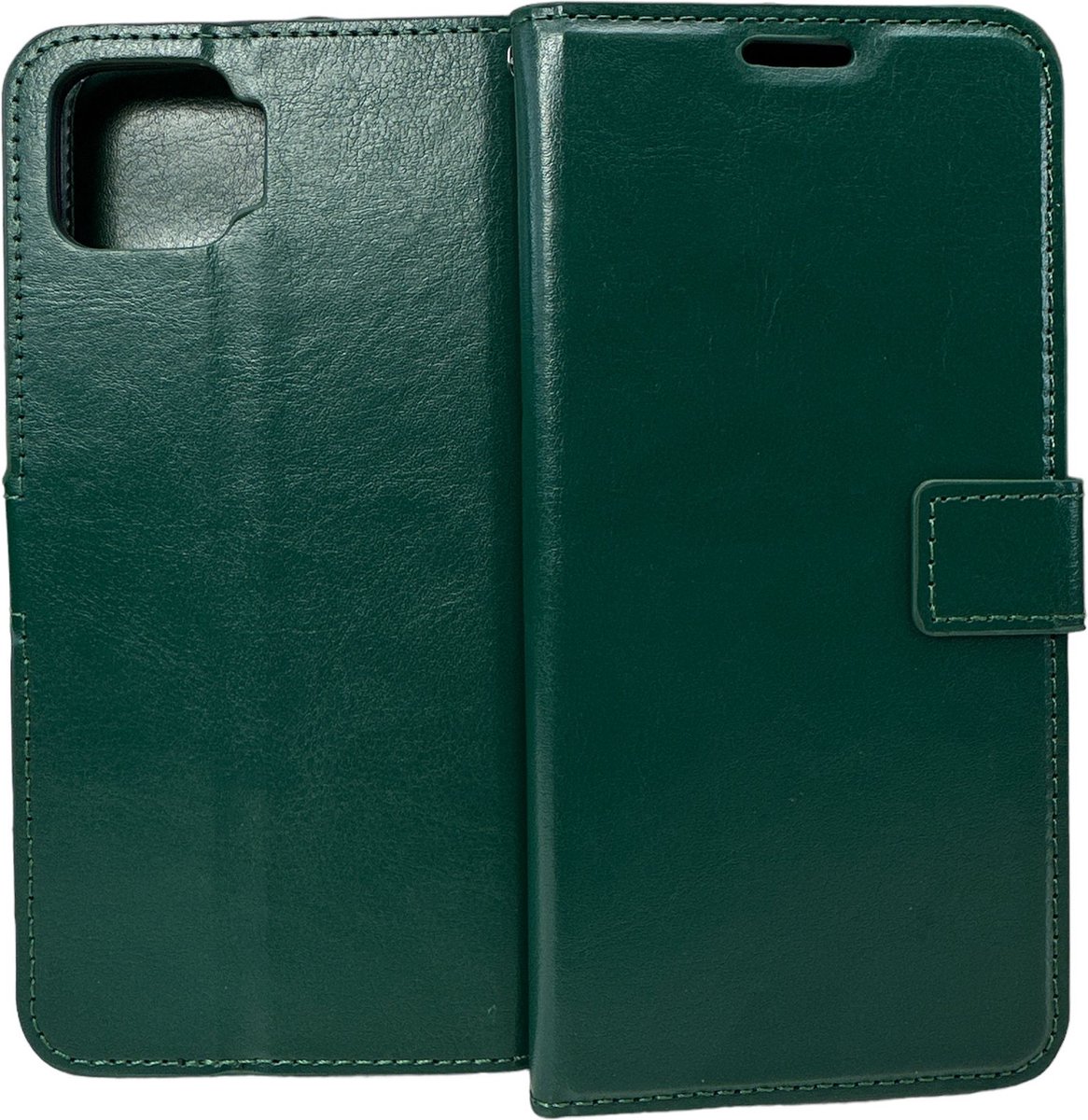 Portemonnee Book Case Hoesje Geschikt voor: Oppo A73 - groen