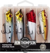 Ron Thompson Topwater Popper Pack in Box - 4pcs | Oppervlakte kunstaas