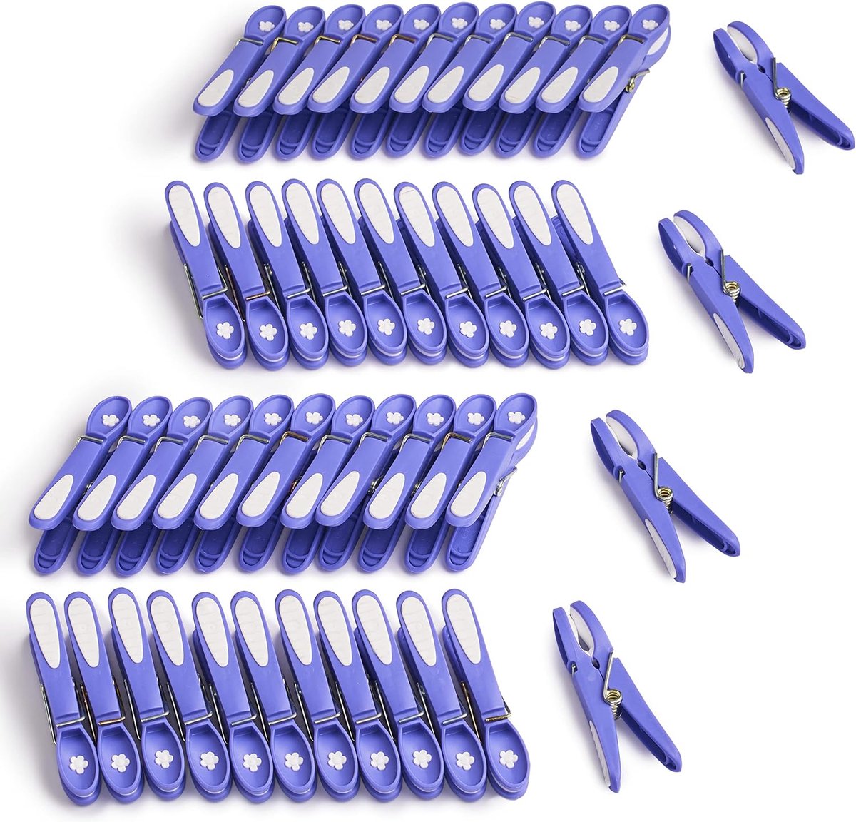 Wasknijpers bloemen 48 stuks very peri-wit premium wasknijpers