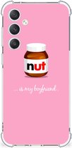 Silicone Hoesje Geschikt voor Samsung Galaxy S23 FE Telefoonhoesje met doorzichtige rand Nut Boyfriend