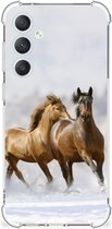 GSM Hoesje Geschikt voor Samsung Galaxy S23 FE Bumper Hoesje met transparante rand Paarden