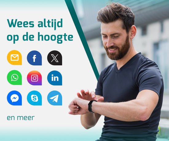 FITAGE Stappenteller - Activity Tracker - Stappenteller Horloge - Smartwatch - Dames en Heren - Zwart - FITAGE