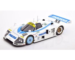 Het 1:18 gegoten model van de Mazda 787 R26B 2.6L Team MazdaSpeed ??Co LTD #18 van de 24H LeMans van 1991. De rijders waren S. Johansson / D. Kennedy en M.S. Sala. De fabrikant van het schaalmodel is KK Scale. Dit model is alleen on