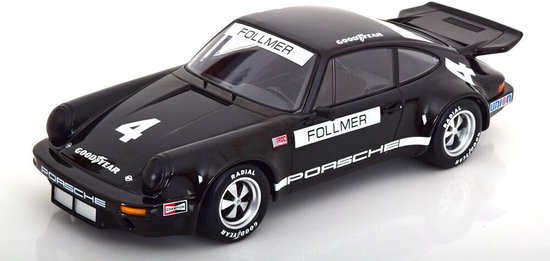 De 1:18 Diecast Modelauto van de Porsche 911 Carrera #4 van de IROC Riverside uit 1973. De rijder was G. Follmer. De fabrikant van het schaalmodel is Werk83. Dit model is alleen online beschikbaar.