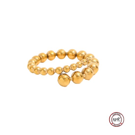 Soraro Druppel Ring | 18K Goldplated | Goudkleurig | Elegante Ring | Drop | Dames Ring | Klemring | Vrouwen Cadeau | Moederdag | Moederdag cadeau
