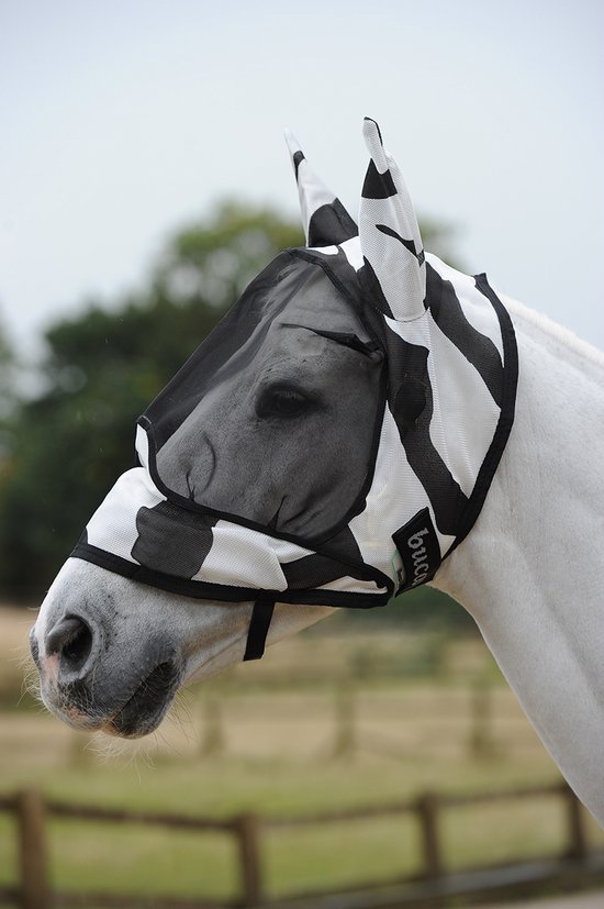 Foto: Bucas vliegenmasker bucas buzz off deluxe zebra with ears zebra