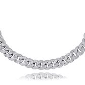 Juwelier Zwartevalk - ZILVEREN (GERHODINEERD) CUBAN/GOURMETTE KETTING 25.240/50cm--