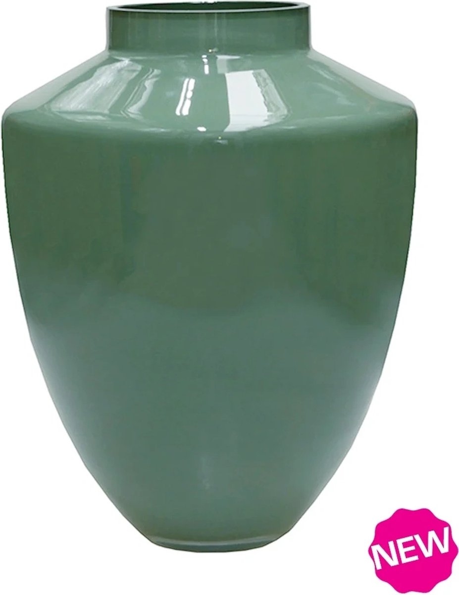Vase The World Vaas Tugela | Medium | Pastel Green - Pastel Groen | Mond geblazen glas | Ø28 x H36 cm
