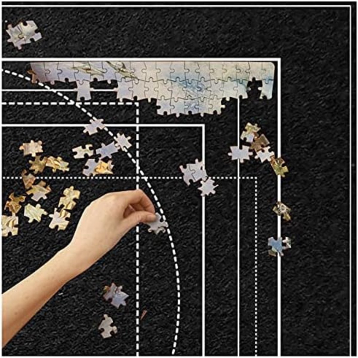 Rouler le Tapis de Puzzle - Peut Contenir jusqu'à 3000 Pièces - Puzzle Non  Inclus 