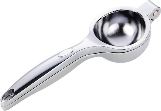 Handmatige citruspers, diameter 7 cm, van duurzaam roestvrij staal, maximale sapefficiëntie, perfect voor keuken, bar en restaurant, zilverkleurig