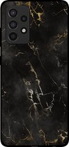 Smartphonica Telefoonhoesje voor Samsung Galaxy A52s 5G met marmer opdruk - TPU backcover case marble design - Zwart / Back Cover geschikt voor Samsung Galaxy A52s 5G