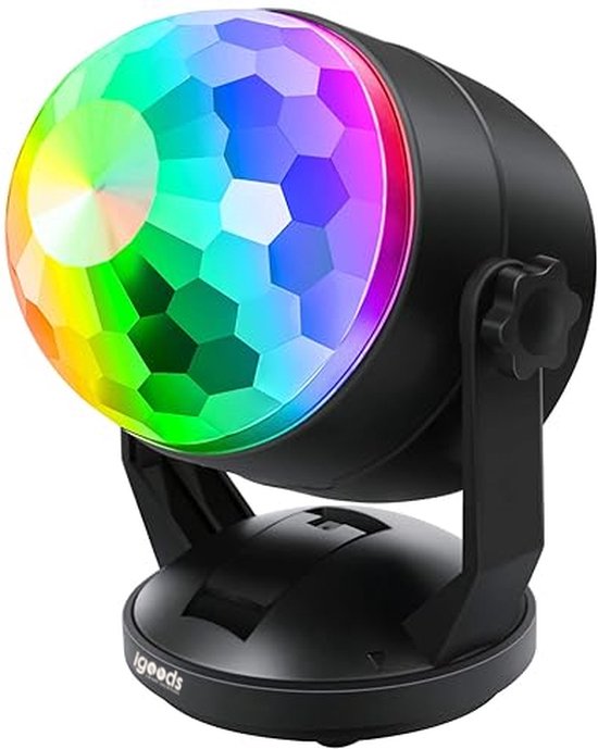 Lampe disco Igoods - Lampe disco LED - Éclairage de fête pour enfants et adultes - Boule disco - Sans fil - USB