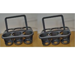 Centi Home Flessendrager 28 x 32,5 x 23,5 cm - Grijs , set van 2 stuks