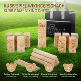XXL Kubb spel Vikingspel met 21 natuurlijke houten elementen Joyz