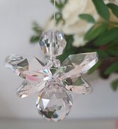 Bescherm Engel xl, gemaakt met o,a Swarovski kristal,32% Pbo , Raamhanger, Raamkristal, geluk engel, Feng Shui, Raam decoratie, Kerst engel, Kerst pakket cadeau, kerst decoratie, meditatie engel