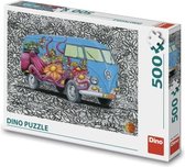 Puzzle Dino Bus hippie Volkswagen 500 pièces