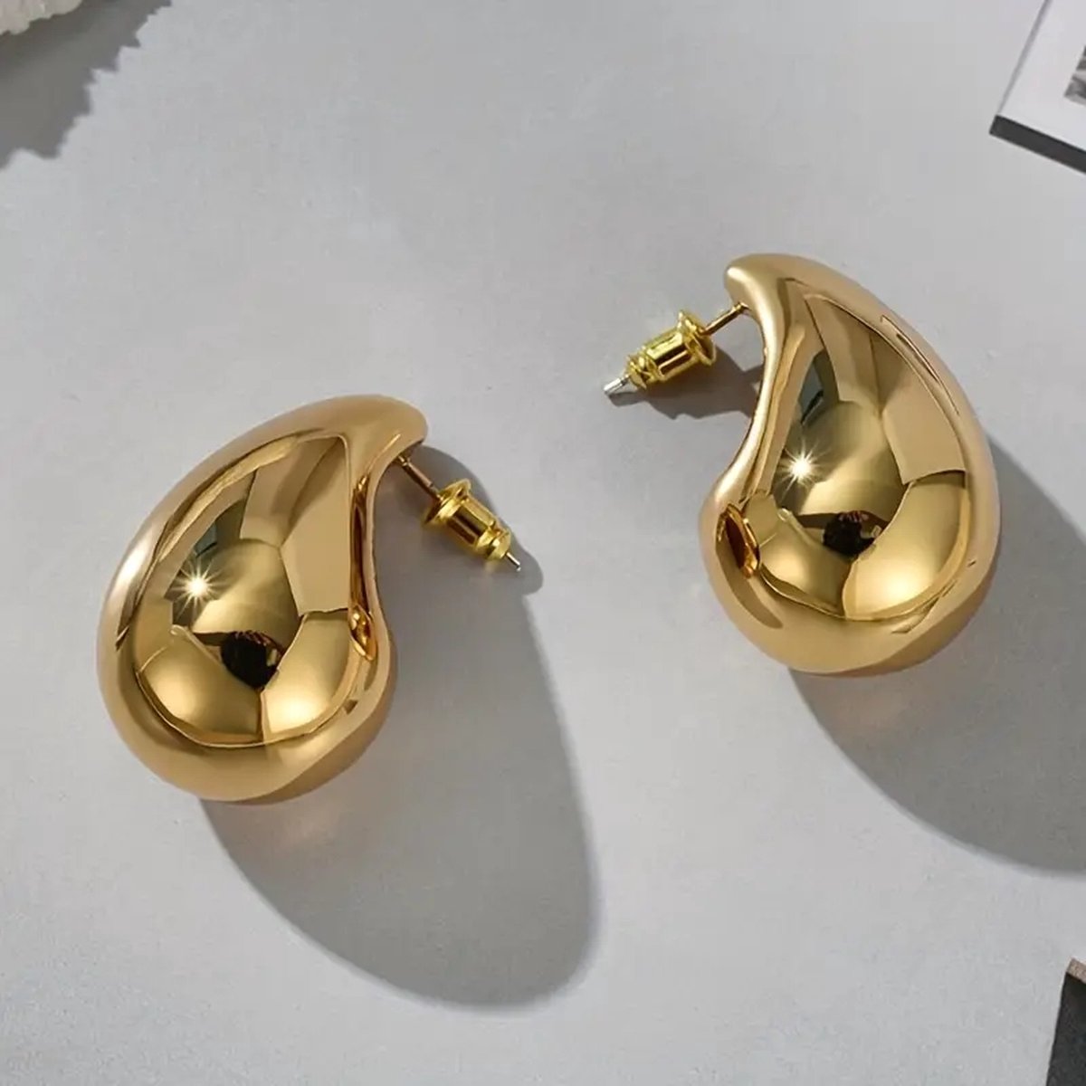 18K Gold Plated Water Druplet Style Earrings