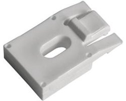 Antex plafondsteun wit voor aluminium rail met sleuf gat 4 stuks - Recht