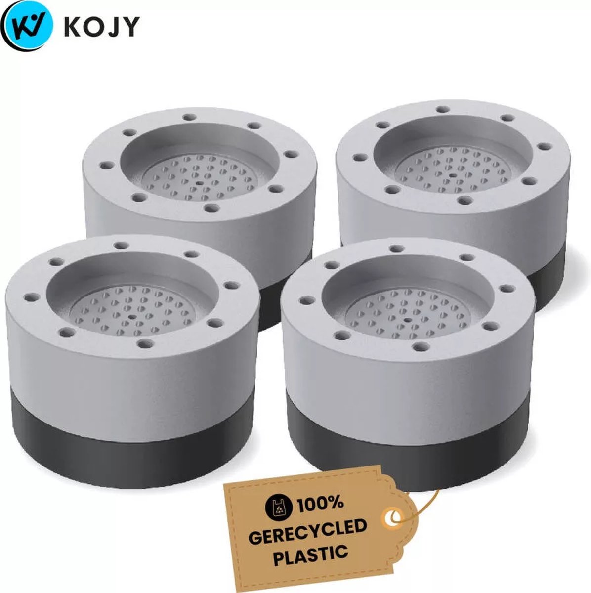 KOJY Wasmachine dempers - Wasmachine Verhoger - Stapelbaar - geschikt voor wasmachine en wasdroger - KOJY