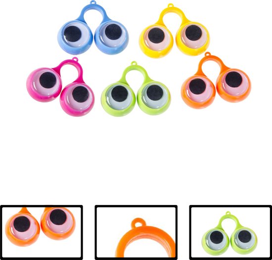 Vingerogen 12 STUKS - Ring met Oogjes - Wiebeloogjes - Traktatie - Uitdeelcadeaus voor Kinderen - 6 Centimeter