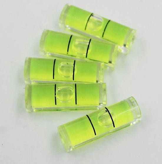 5 stuks 32 mm diameter, precisiewaterpas, kleine waterpas met 5 dubbelzijdige plakstrips, campingwaterpas, libelle waterpas, waterpas camper, mini Bubble Spirit Level