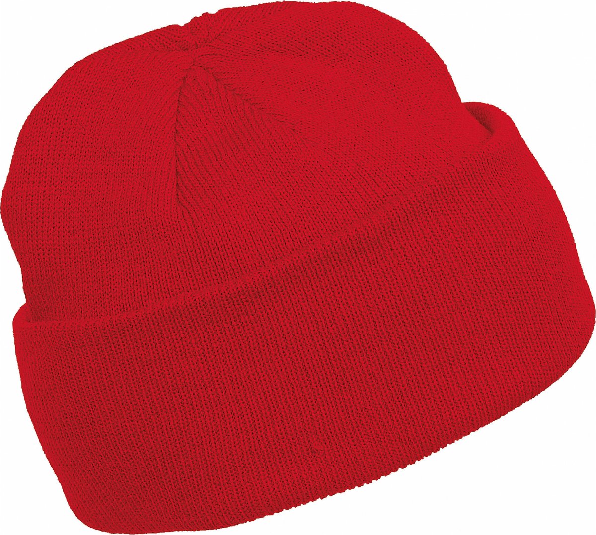 K-up Hats Wintermuts Beanie Yukon - rood - heren/dames - sterk/zacht/licht gebreid 100% Acryl - Dames/herenmuts