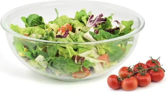 Grand saladier en plastique transparent 27cm, vaisselle jetable