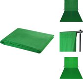 vidaXL Fotografieachtergrond Groen 600x300 cm - 100% Katoen - Naadloos - Kleurvast - Studio achtergrond doek