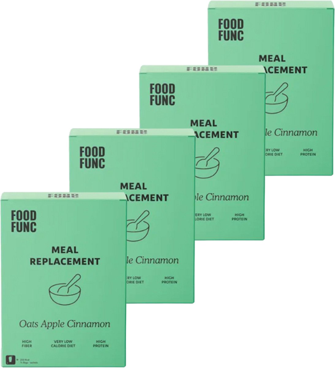 Goedkoopste Foodfunc | Maaltijd Havermout | Apple Cinnamon | 3 Stuks | 21 x 40.5 gram | No Junk Just Func
