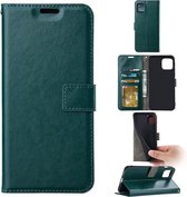 Portemonnee Book Case Hoesje Geschikt voor: iPhone 12 Pro Max - groen