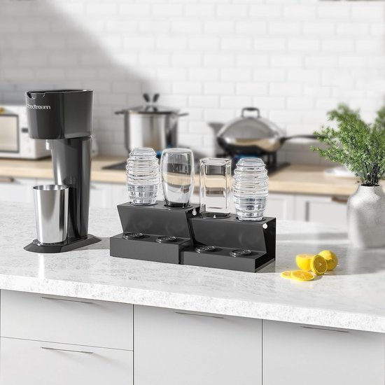 Ecooe Set Of 3 Dishwasher Bottle Holders Dishwasher Insert For SodaStream Crystal And Duo Bottles Clip On Holder With Extended Silicone Cap, 26.7 Cm
