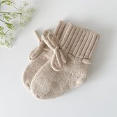 Merino wol sloffen – Zand - baby sloffen - newborn sokken