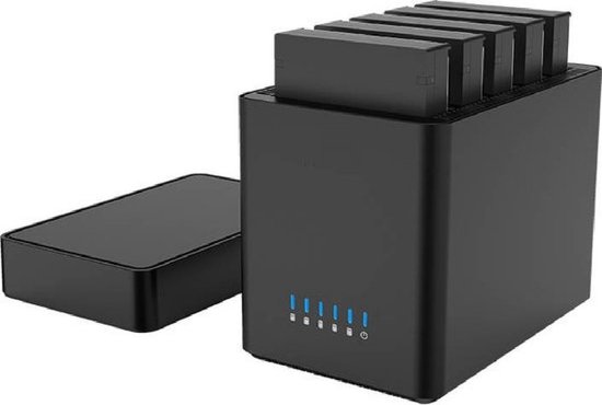 Velox Magnetische 5-bay USB-C harde schijf station voor 3.5 inch SATA harde schijven