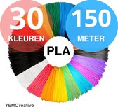 YEMCreative® PLA Filament - Navulling 3D Pen Starterspakket - 3D pen vullingen - 30 Kleuren 1,75 mm 150 Meter