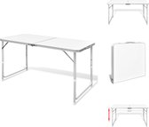 vidaXL Inklapbare Campingtafel - Aluminium Frame - MDF Tafelblad - 240x60x70/62/55 cm - Campingstoelaccessoire