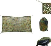 vidaXL Camouflagenet - 1.5 x 3 m - Groene camouflage - 100% geweven polyester - Tarp