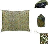 vidaXL Camouflagenet - 2 x 4 m - Groen - Polyester - Inclusief Opbergtas - Tarp