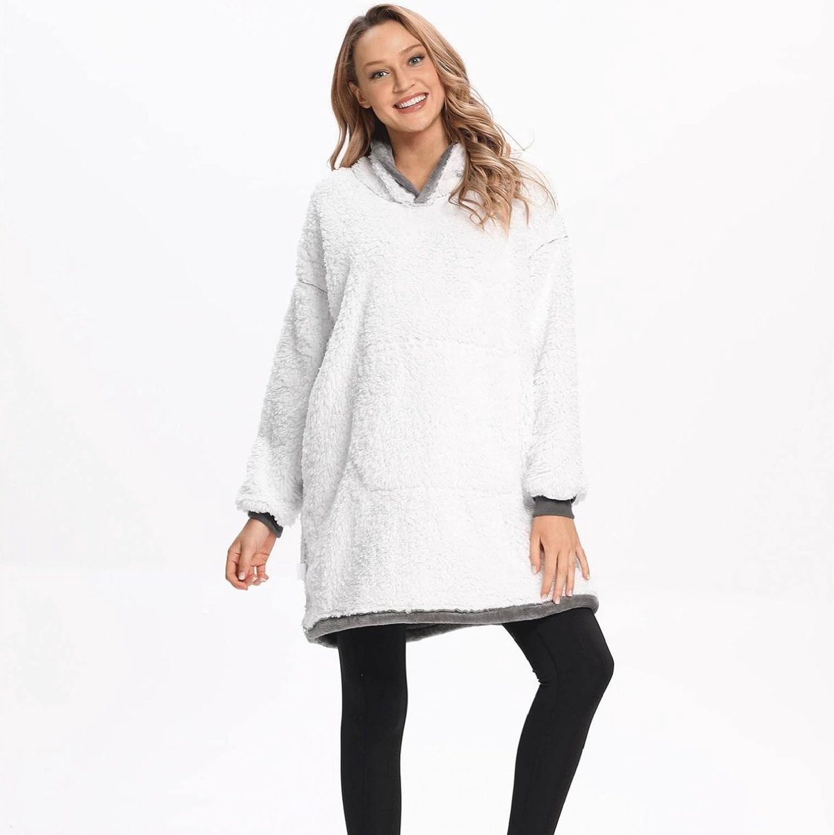 Luxe knuffeltrui hoodiedeken