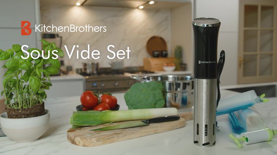 KitchenBrothers Bâton Sous Vide - Set Complet - Comprend Sacs Sous