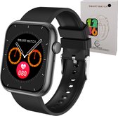 O.M.G S2 Square Pro Smartwatch - Smartwatch Heren/Dames - Activity Tracker - Stappenteller - Volledige belfunctie - Crystal clear - Android en IOS - Black