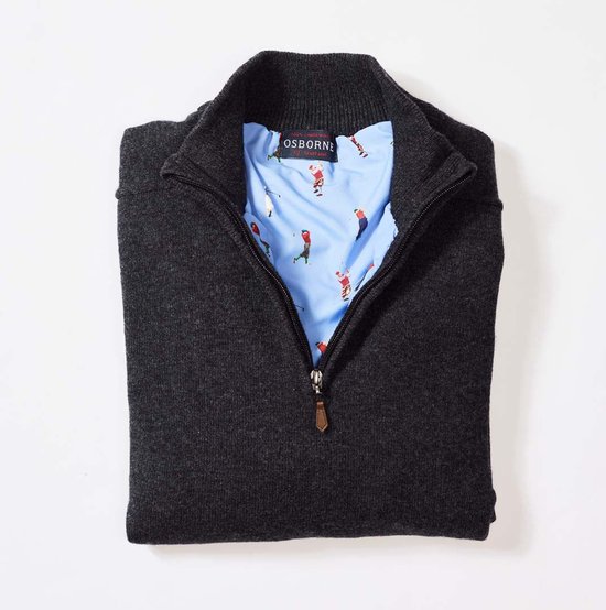 Osborne Knitwear Windstopper trui met halve rits heren Sweater