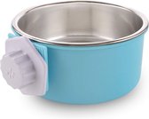 Velox Dog Bowl, Verwijderbare Roestvrijstalen Hondenkom - met Plastic Puppyvoeder - Voedsel Waterkom voor Honden, Katten & Konijnen