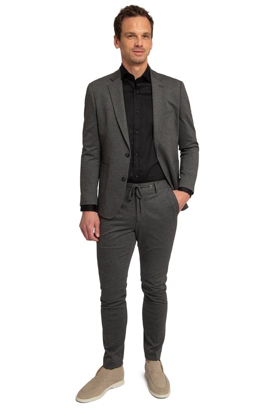 Suitable - Jersey Suit Antraciet - Heren - Maat 50 - Modern-fit