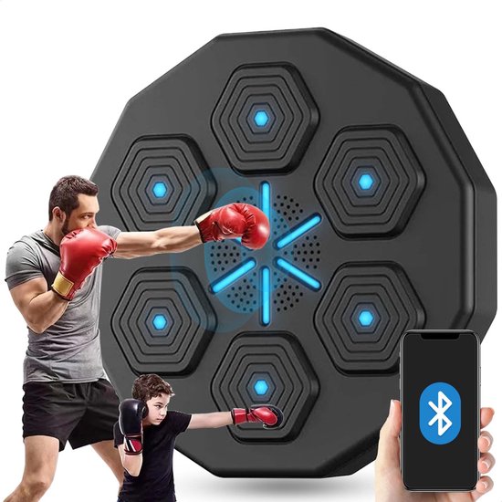 GS Goods Machine de boxe musicale Smart avec Bluetooth - Sac de boxe -  Punching ball 