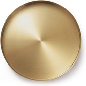 Gouden Ronde Dienblad Metalen Decoratieve Opbergvak Voor Sieraden, Make-Up, Toiletartikelen, Keukenservies (22cm)