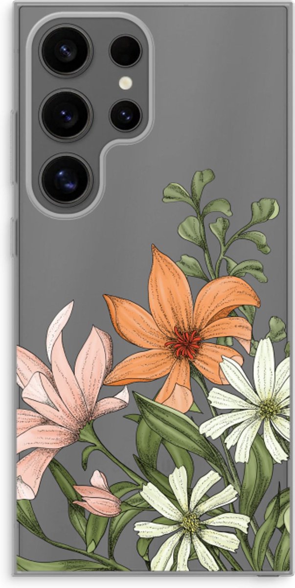 Case Company® - Hoesje geschikt voor Samsung Galaxy S24 Ultra hoesje - Floral bouquet - Soft Cover Telefoonhoesje - Bescherming aan alle Kanten en Schermrand