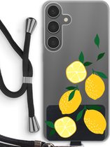 Case Company® - Hoesje met koord geschikt voor Samsung Galaxy S24 Plus hoesje met Koord - You're my lemon - Telefoonhoesje met Zwart Koord - Bescherming aan alle Kanten en Over de Schermrand