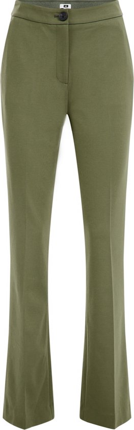 WE Fashion Dames flared pantalon met stretch